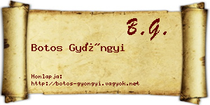 Botos Gyöngyi névjegykártya