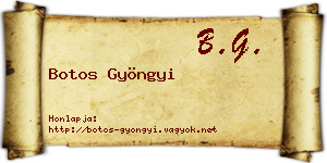 Botos Gyöngyi névjegykártya