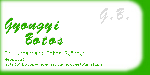 gyongyi botos business card